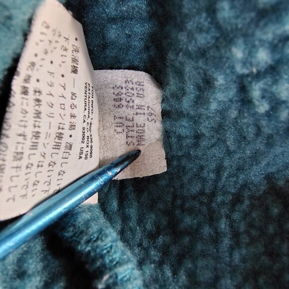 Vintage Patagonia Fleece Jacket Size XXL Green Deep Pile Wooly Pullover USA - Picture 4 of 13